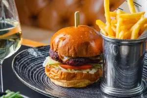 Burger at 3 South Place and Terrace