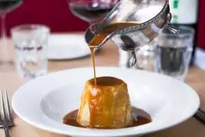 Beef cheek and Guinness pudding served at The Devonshire