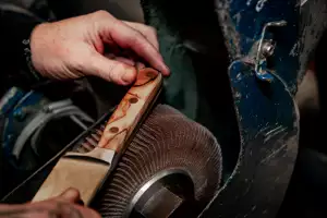 Fine-tuning a handle at the workshop