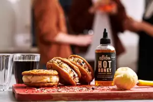 Wilderbee hot honey ice cream sando