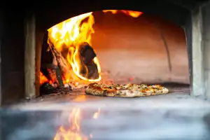 Wood-fired pizza