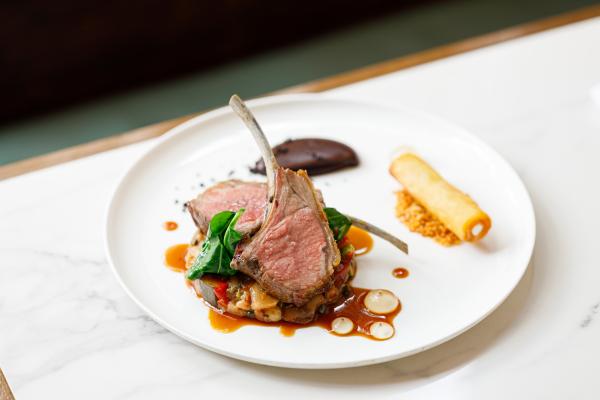 Dishes at Luca restaurant in London