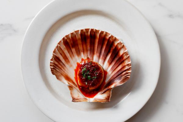 Dishes at Luca restaurant in London
