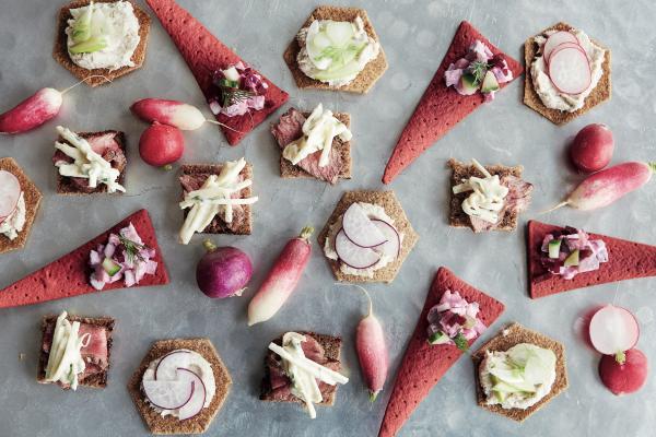 A festive collection of canapés A festive collection of canapés