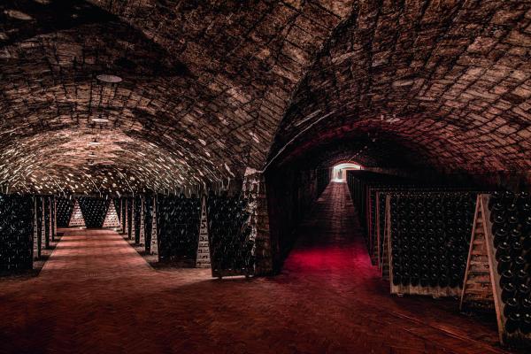 Underground cellars at Ca’ Del Bosco Underground cellars at Ca’ Del Bosco