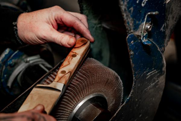 Fine-tuning a handle at the workshop Fine-tuning a handle at the workshop