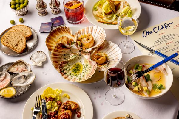 Dining at One Club Row Dining at One Club Row