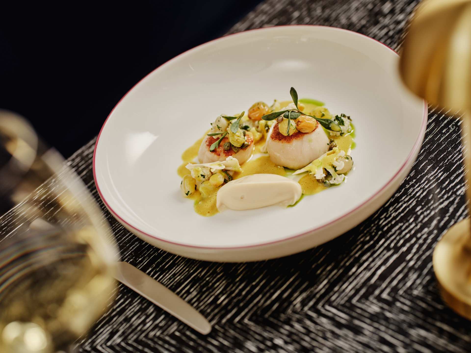 Orkney Scallop starter at Indigo