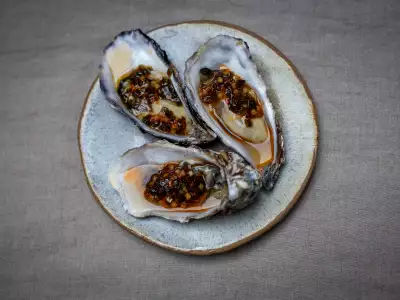 Jersey Rock oyster, koji vinegar and fennel
