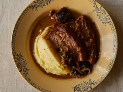 Pork belly with prunes from The Farm Table