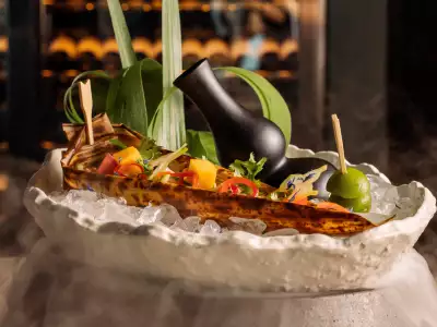 Seabass and mango ceviche