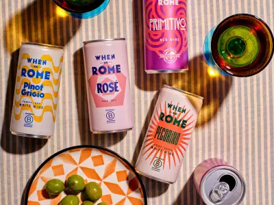 When in Rome wine cans