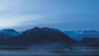 A night sky in May in Iceland
