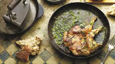 Olia Hercules's poussin and plum sauce, from her book Mamushka