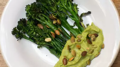 Broccoli with green goddess dressing