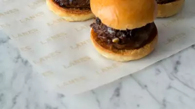 Lanes of London's beef brisket sliders