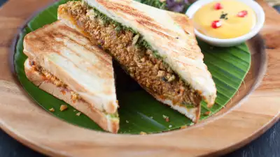 Cinnamon Soho Keema Gotala's lamb and egg toastie