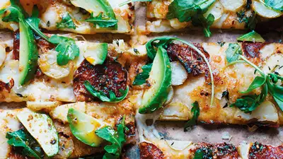 Thomasina Mier's Mexican-style flat pizza with chile de arbol