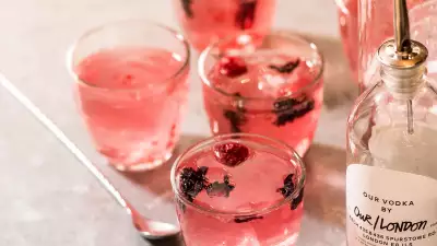Our/London vodka's recipe for hibiscus collins