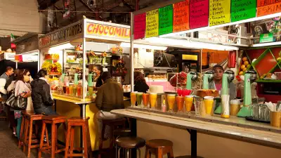 A street-food vendor in Hidalgo Market, Mexico