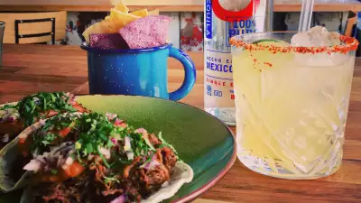 A mezcal cocktail at Santo Remedio