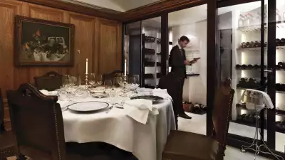 The Sommelier's Table at H&eacute;l&egrave;ne Darroze at The Connaught, a 5 Rosette winner