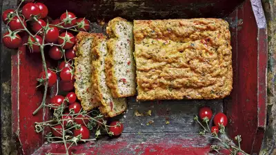 Chetna Makan's The Cardamom Trail tomato and paneer loaf. Photography by Nassima Rothacker
