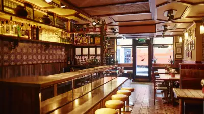 The bar area at Hoppers