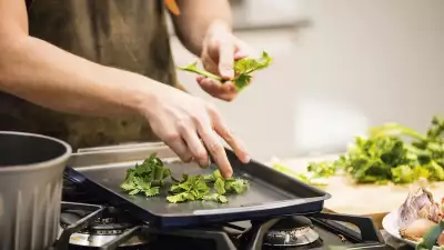 Hunt slices and dices celery tops
