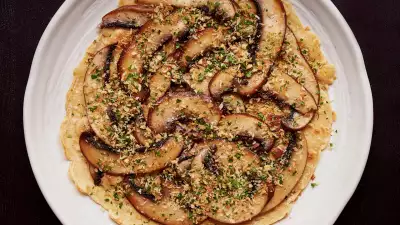 Hix's mushroom pancake