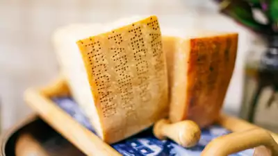 Wedges of Parmigiano-Reggiano