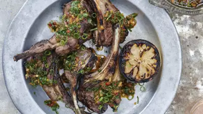 Make Caravan's chargrilled lamb cutlets with chermoula marinade