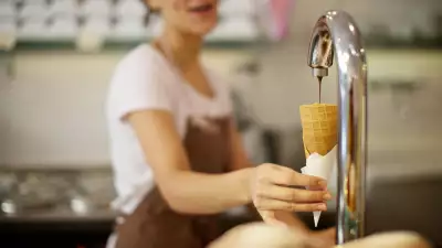 Best ice cream London: Melted chocolate from a tap in Gelateria 3BIS's Notting Hill store
