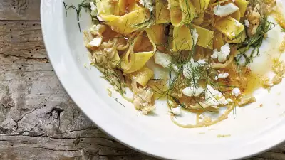 Make Diana Henry's Turkish pasta with feta, yoghurt and dill; photograph by Laura Edwards