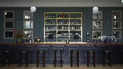 Albion House's extensively stocked bar