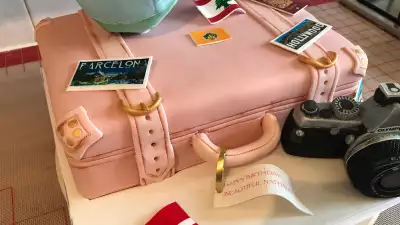 A travel-themed birthday cake from Sweet Elements
