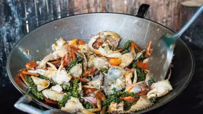 Kep's signature dish, fried blue crab with kampot pepper