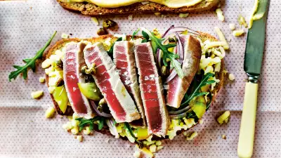 Make Grill My Cheese's fresh tuna melt; photography by Martin Poole