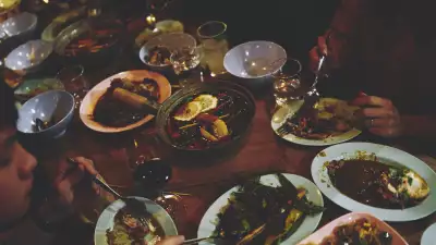 A table of dishes, served feasting-style, at Smoking Goat Shoreditch