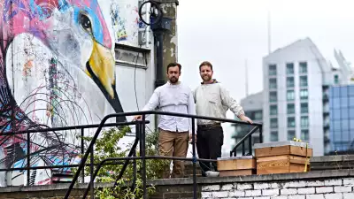 Black Bee Honey founders Chris Barnes and Paul Webb (pictured right)