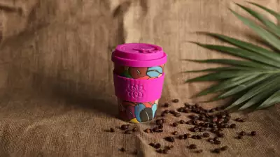 ecoffee cup's Couleurs Caf&eacute; collaboration with Project Waterfall