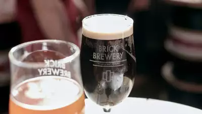 A pint of Blenheim Black beer in Brick Brewery, Peckham