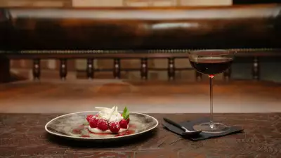 A dessert at Basement Sate, London