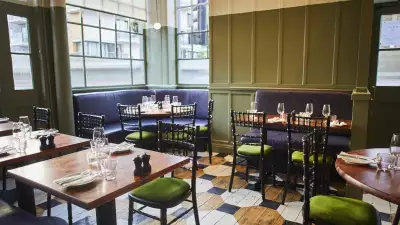 The dining room at The Duke of Richmond in Hackney