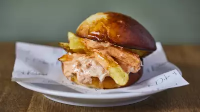 The crab butty from the bar menu at The Duke of Richmond in Hackney