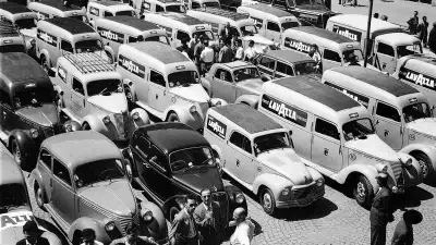 Old-school Lavazza trucks