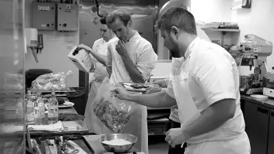 Dan Barber in the kitchen