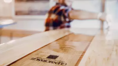 Glenmorangie's Beyond the Cask surfboard, creation in collaboration with Grain Surfboards