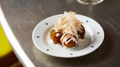 Salt cod takoyaki