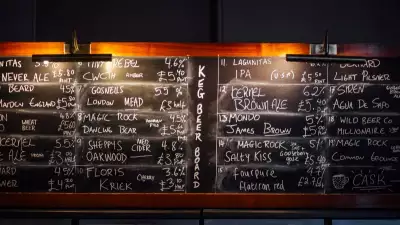 Tap list at Euston Tap, London